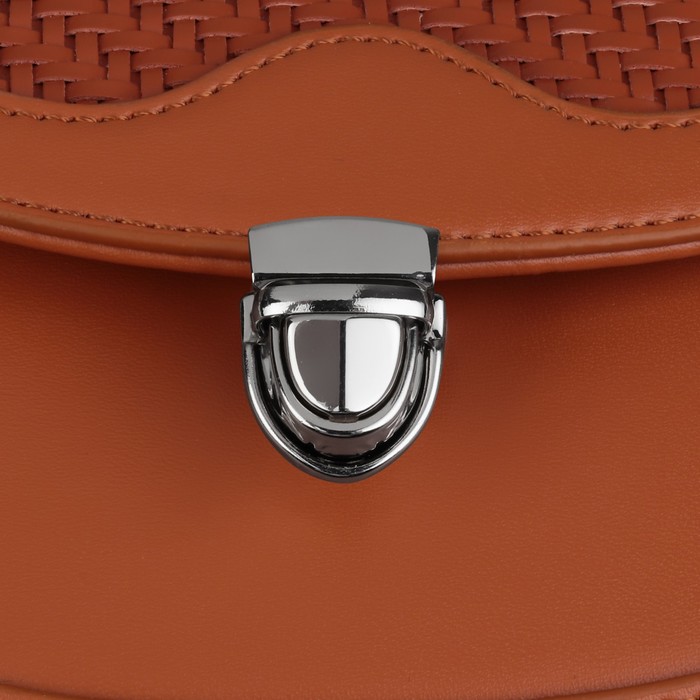 Застёжка для сумки, 3×2 см, цвет серебряный