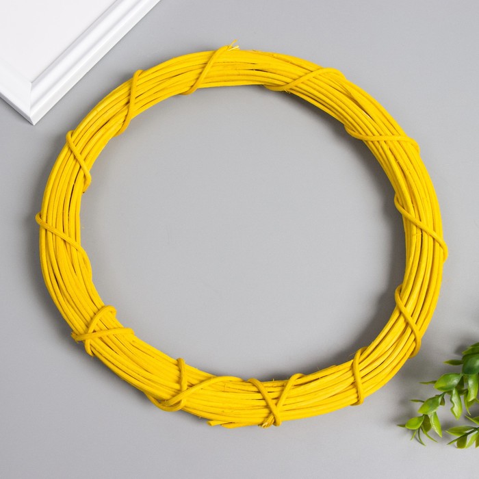 Кольцо для изготовления ловца снов «Жёлтый», d=25 см, ротанг