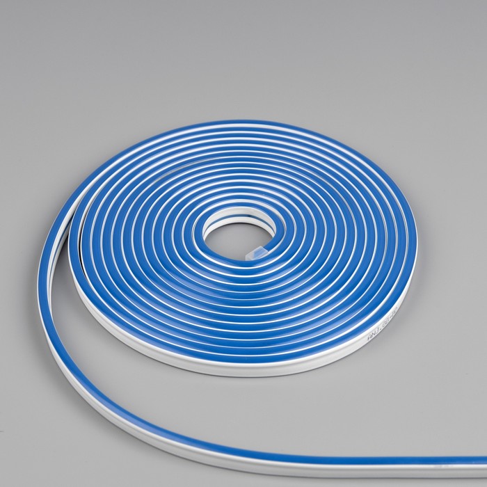 Гибкий неон Luazon Lighting 6×12 мм, IP65, 10 м, SMD2835, 120 LED/м, 12 В, свечение синее