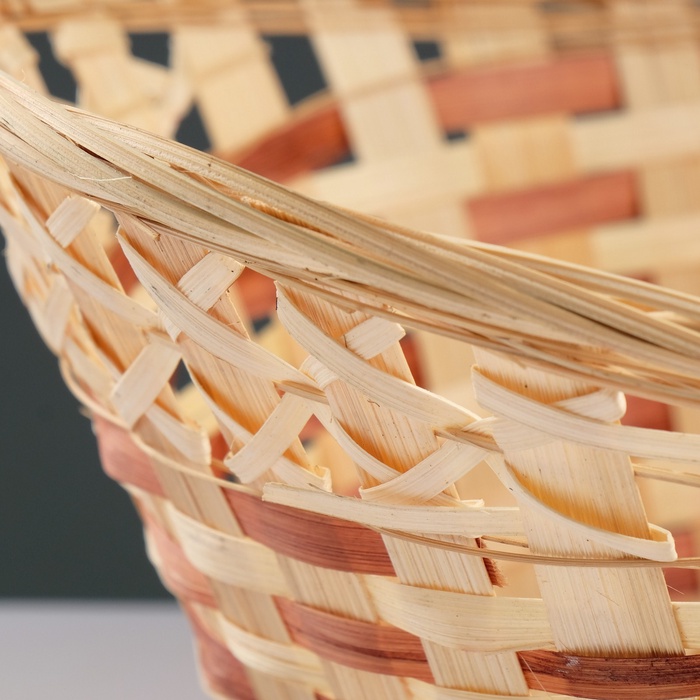 Корзина плетёная для хранения «Ладья», 41×28×15 см, бамбук