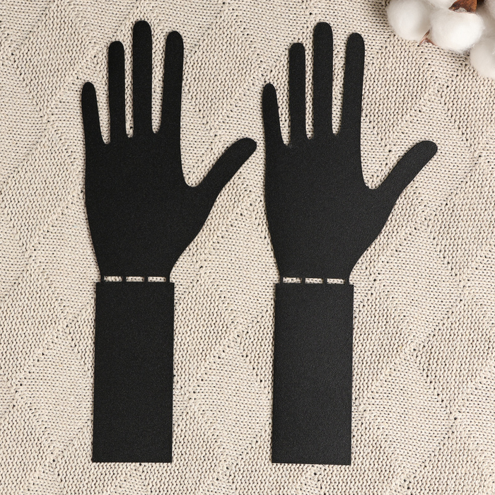 Держатель - подставка для книг «Ладони», набор 2 шт., 15×10×10 см, чёрный