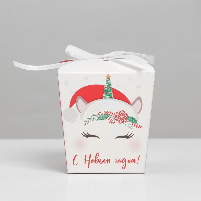 Бонбоньерка новогодняя «Единорожка», 7.5×8×7.5 см, Новый год