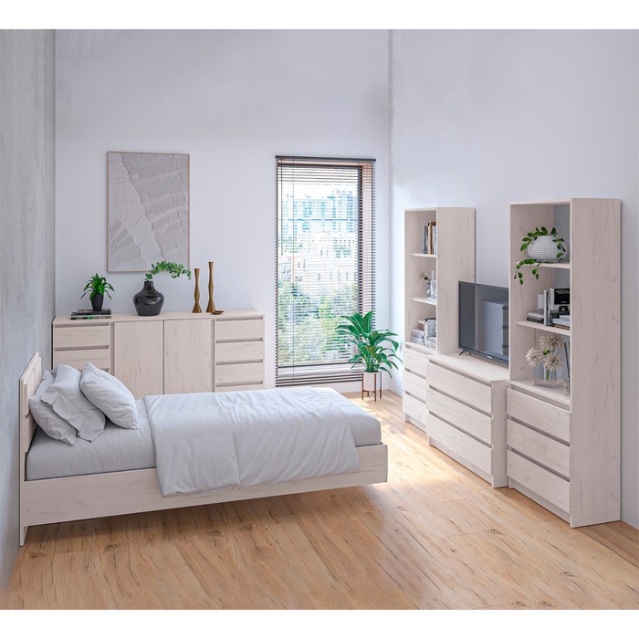 Комод для хранения «Клик Мебель. Зара», 900×440×680 мм, цвет крафт белый