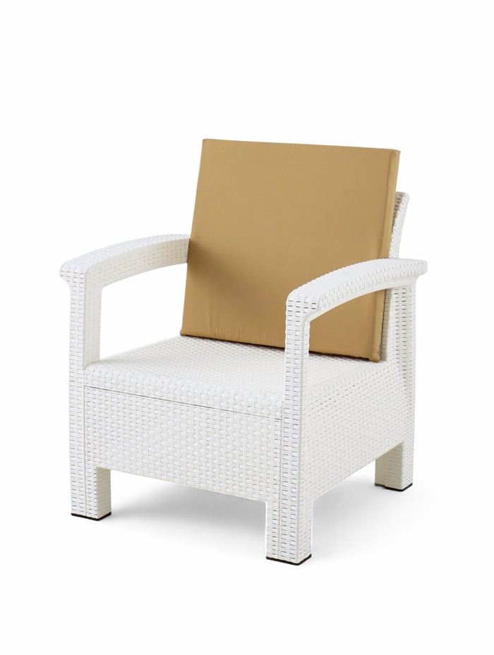 Набор садовой мебели «Калифорния», 3 предмета: 2 кресла, стол, белый