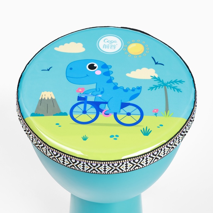 Барабан Джембе «Динозаврик», 21.5×40 см, голубой