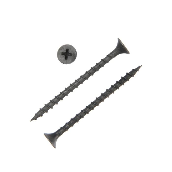 Саморез 3.5×51 мм ТУНДРА PREMIUM, потай, крупная резьба, шлиц PH, фосфатированный, 1 кг