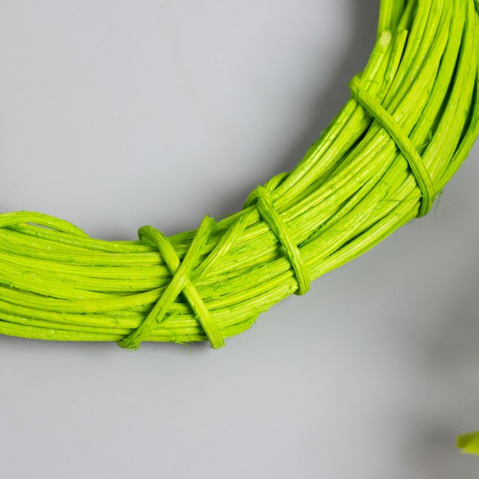 Кольцо для изготовления ловца снов «Зелёный», d=10 см, ротанг