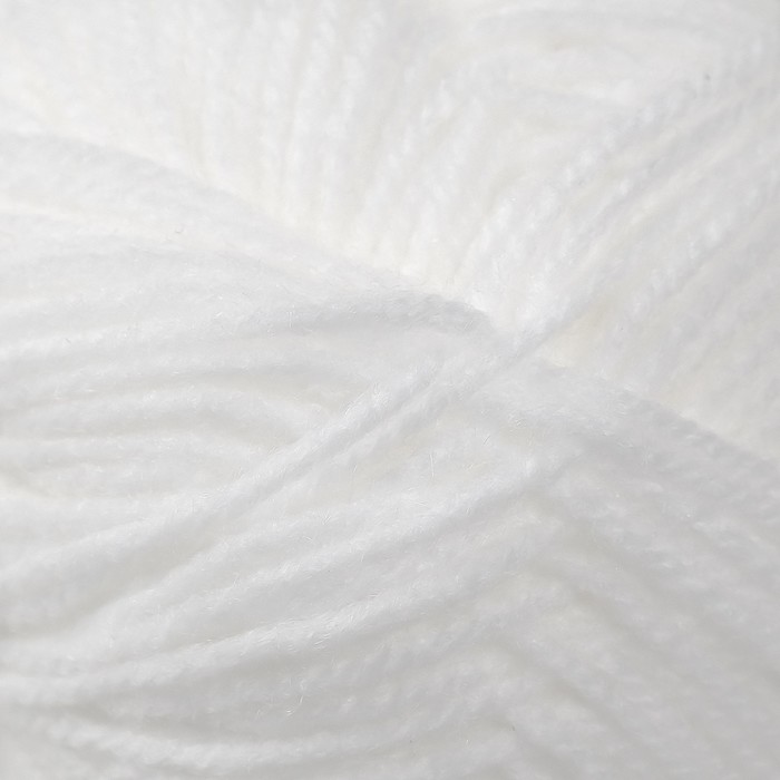 Пряжа для вязания спицами, крючком «Пехорский текстиль. Детская новинка», 100% акрил, 200 м/50 г, (01 белый)