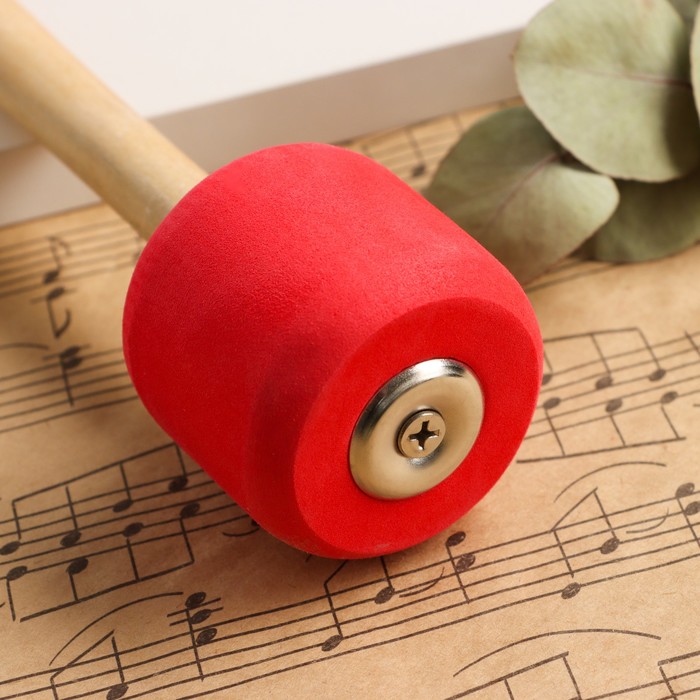 Молоток-колотушка для барабана Music Life, красный, 33×5 см