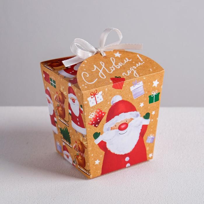 Бонбоньерка новогодняя «С Новым годом», 7.5×8×7.5 см