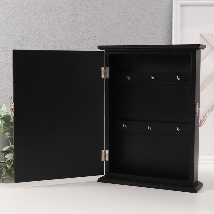 Ключница настенная «Горы. Закат», дерево, 6 крючков, 6×22×30 см