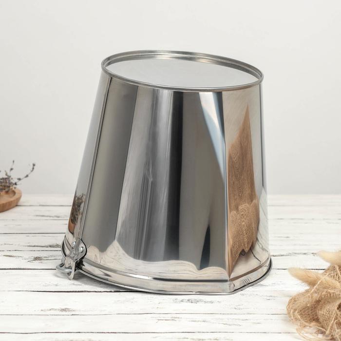 Ведро-подойник, 9 л, нержавеющая сталь, ГОСТ