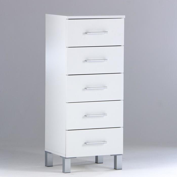 Комод для ванной комнаты «Клик Мебель», 5 ящиков, 400×340×986 мм, цвет белый
