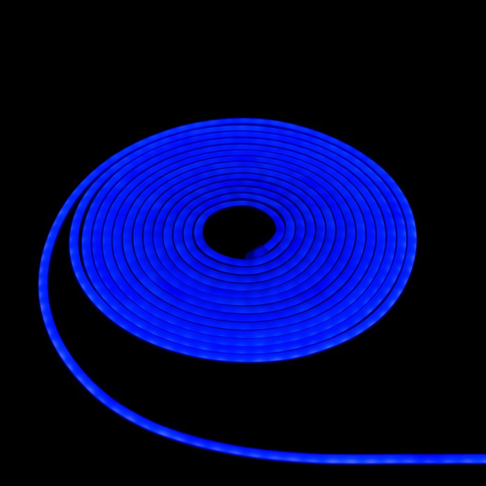 Гибкий неон Luazon Lighting 6×12 мм, IP65, 5 м, SMD2835, 120 LED/м, 12 В, свечение синее