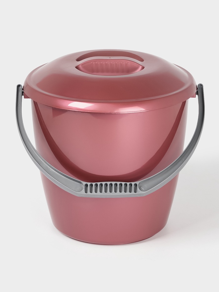 Ведро с крышкой «Удачное», 7 л, пластик, МИКС