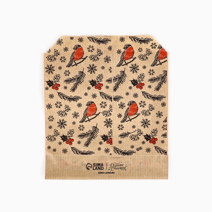 Конверт для сладостей, крафт, «С Новым годом», 14×16 см