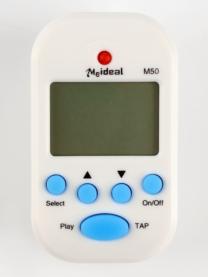 Метроном для настройки музыкальных инструментов, универсальный, с аккумулятором, белый