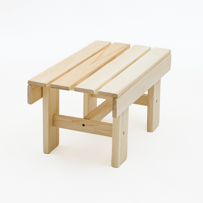 Лавка деревянная из липы «Добропаровъ» 60×30×30 см, для бани