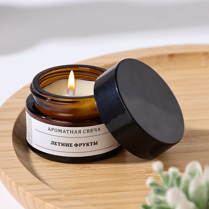 Ароматическая свеча в банке «Летние фрукты», соевый воск, 12 г