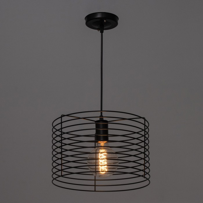 Люстра Сатурн Подвес BayerLux магическая, чёрная, 1×40 Вт цоколь E27