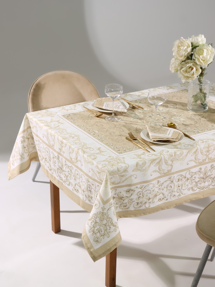Кухонный набор «Этель. Классика»: скатерть 180×145 см, салфетки 40×40 см-8 шт., 100% хлопок