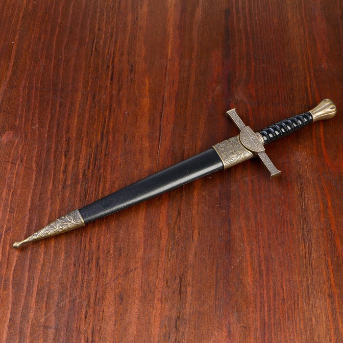 Макет оружия «Сувенирный кортик. Классический», с витой рукоятью и ножнами, 35 см