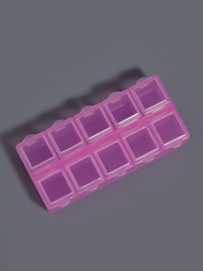 Органайзер для хранения мелочей, 10 ячеек, 8.8×4.5×2.1 см, МИКС