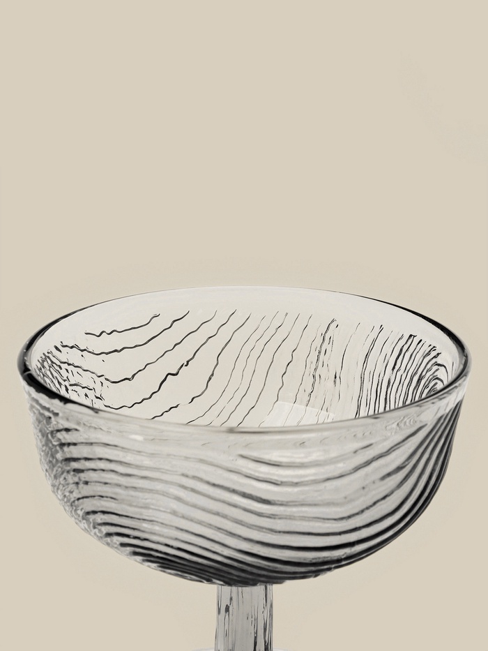 Креманка SL-Home «Барк», 300 мл, h=10.5 см, стекло, серая