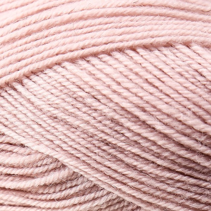 Пряжа для вязания спицами, крючком «Пехорский текстиль. Австралийский меринос», 95% мериносовая шерсть, 5% акрил объёмный, 400 м/100 г, (374 розовый беж)