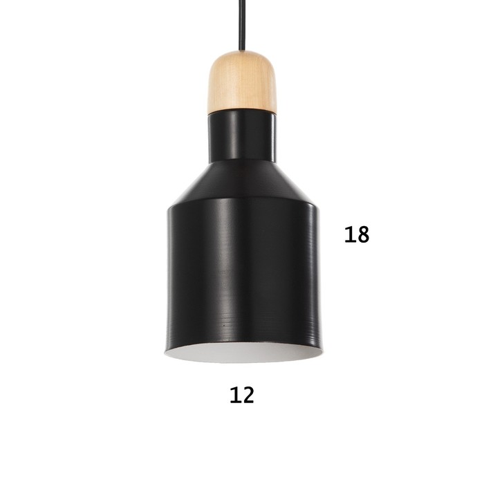 Люстра BayerLux Подвес BayerLux «Пума» 1×40 Вт Е27 черный/коричневый 12×12×70 см