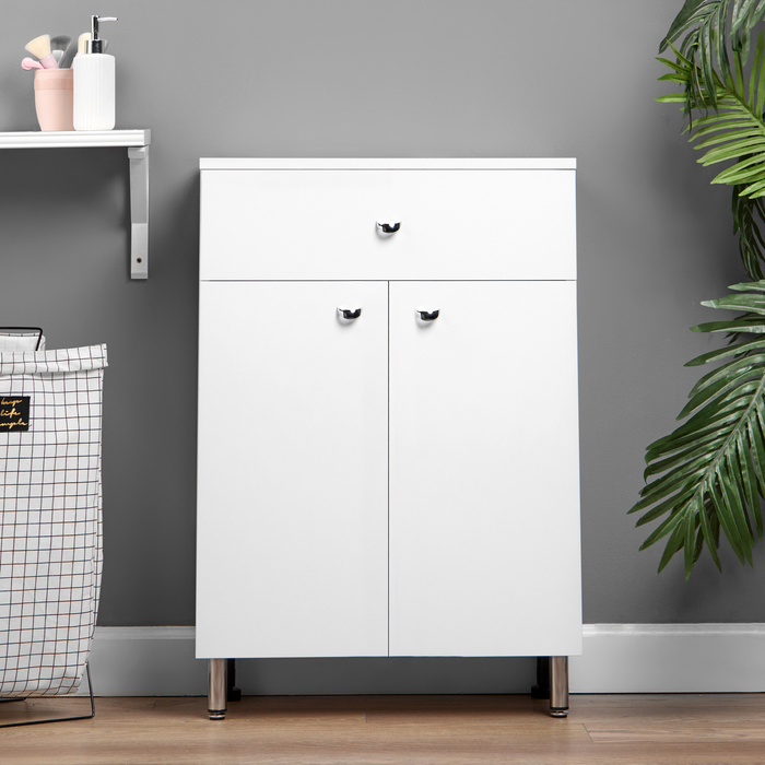 Комод для ванной комнаты «Вега 6001», 1 ящик, 2 дверцы, 600×303×854 мм, цвет белый