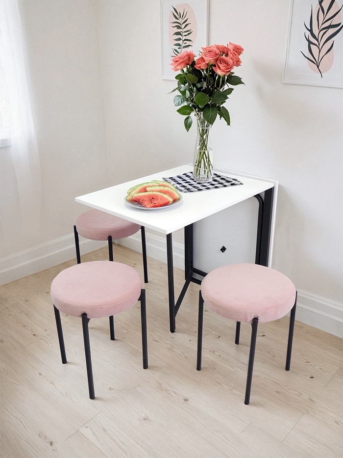 Стол кухонный раскладной «Джой», 790(1500)×571×750 мм, цвет белый