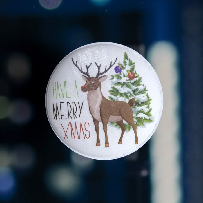 Светодиодная игрушка на липучке «Олень» 13 см, батарейки LR44×3 (в комплекте), свечение мульти