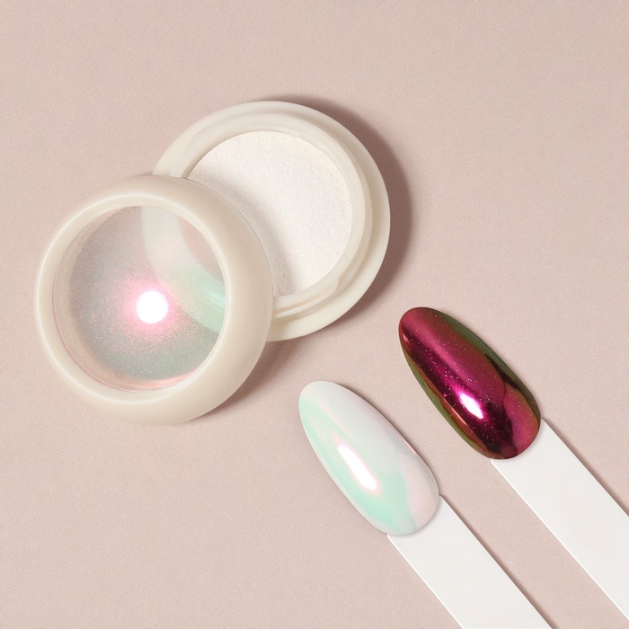 Втирка для ногтей, с аппликатором, радужная аврора