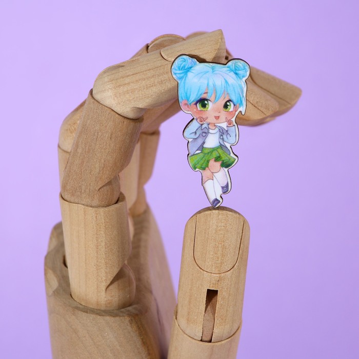 Значок деревянный «Милашка», аниме, 2×3.7 см