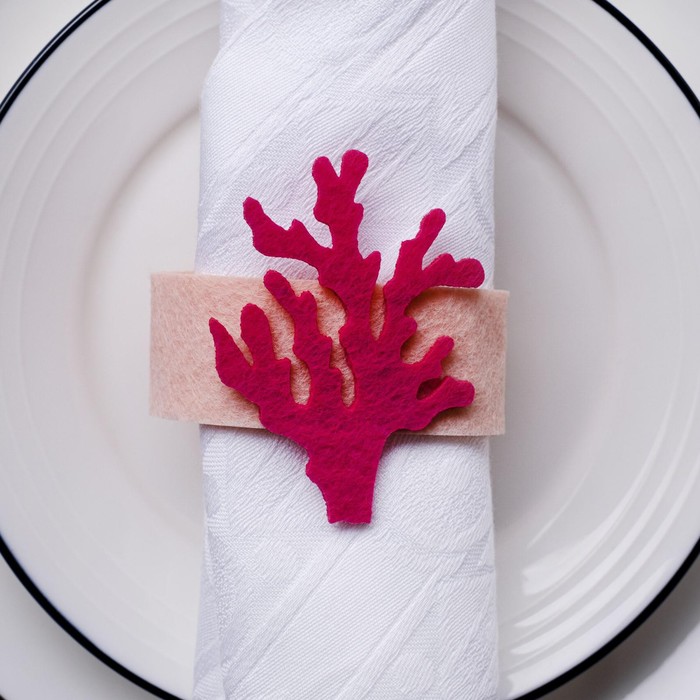 Набор декоративных колец Sea love - 4 шт., 100% п/э, фетр