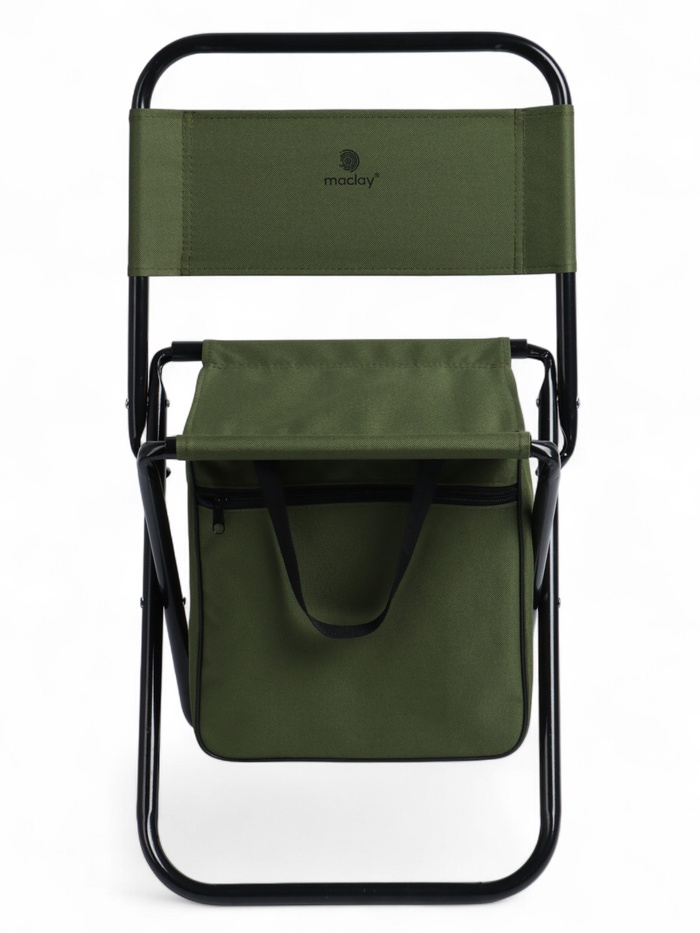 Стул туристический maclay, 28×35×58 см, до 90 кг, с сумкой, складной, со спинкой, зелёный