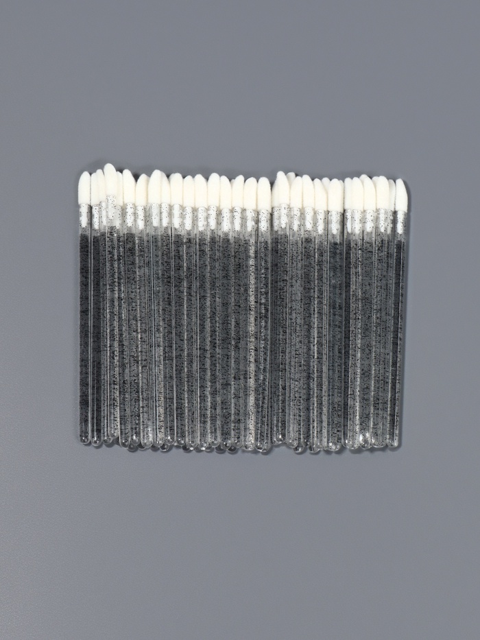 Аппликаторы для помады и блеска, набор 50 шт., 9 см, прозрачные