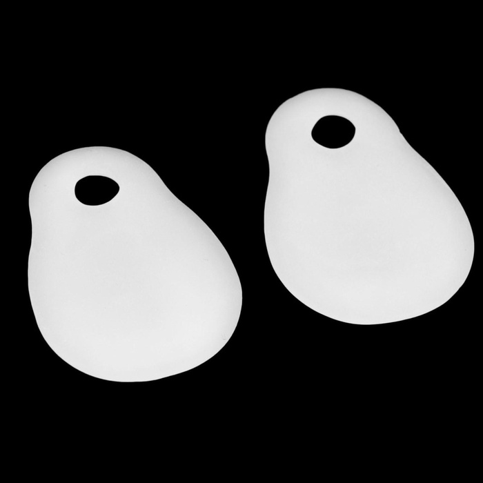 Корректоры - разделители для пальцев ног, с накладкой на косточку большого пальца, силиконовые, 7×6 см, пара, белые