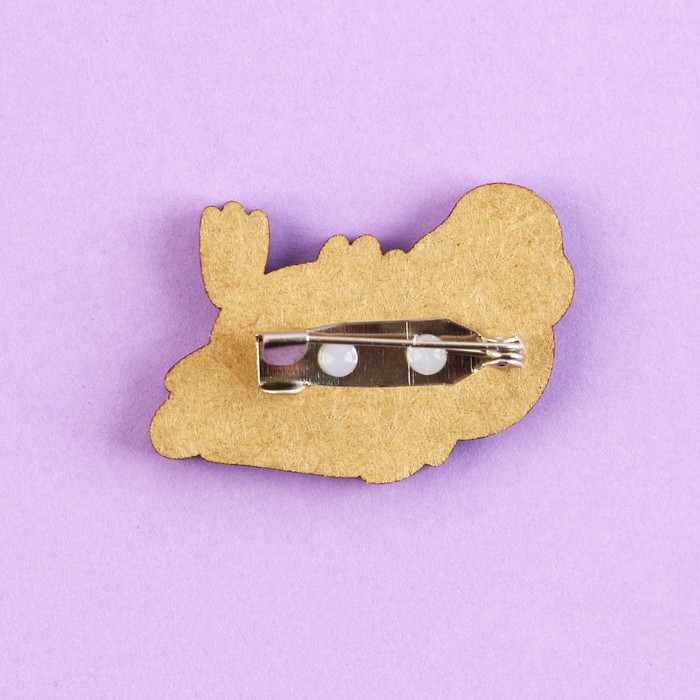 Значок деревянный «Кря», 3.3×2.3 см