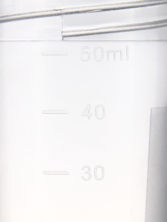 Контейнер для биоматериалов 60 мл, завинчивающаяся крышка, матовое окно, индивидуальная упаковка