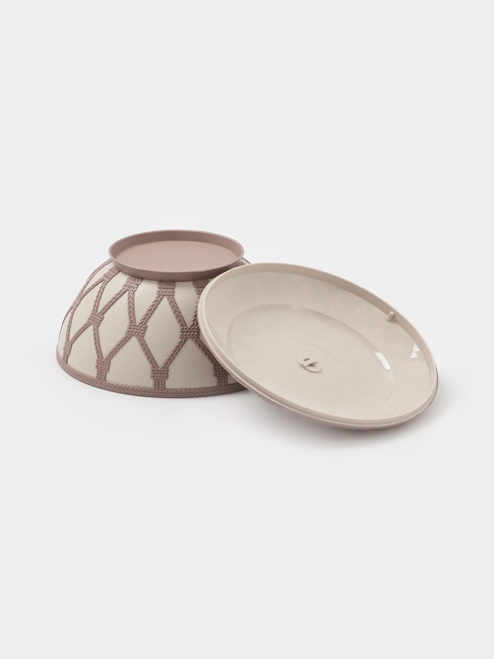 Сухарница Альтернатива «Арабеска», 1.7 л, с крышкой, пластик, бежевый