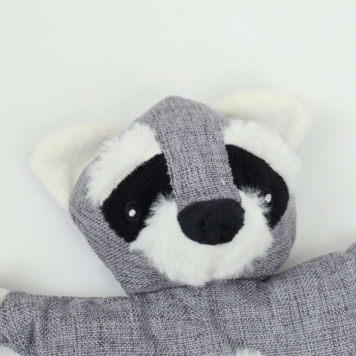 Игрушка текстильная «Енот», 26×28 см, с канатом, с пищалкой, шуршащая