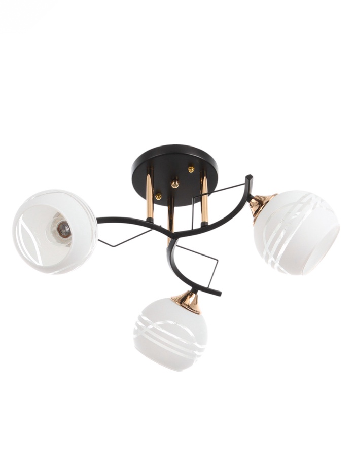 Люстра «Аделла» 3хЕ27 40 Вт чёрно-золотой 60×60×26 см BayerLux