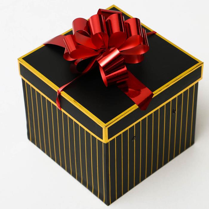 Бант - шар №3 голография, красный