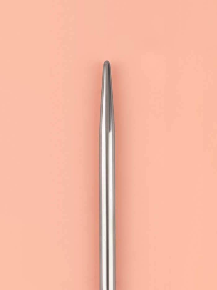 Спицы круговые, для вязания, с металлическим тросом, d=4 мм, 10/40 см