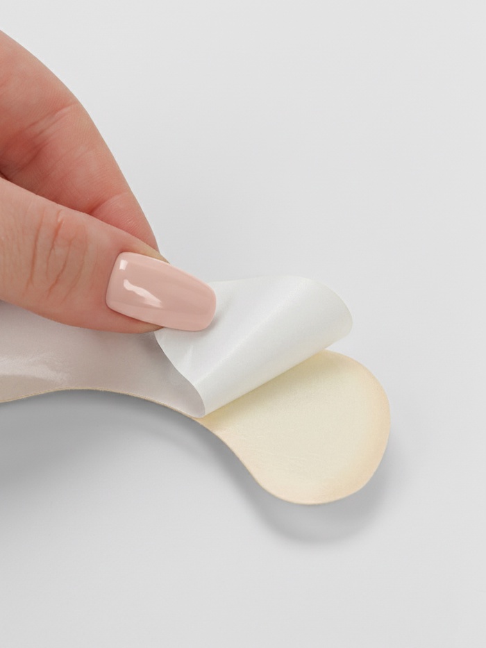 Пяткоудерживатели для обуви, на клеевой основе, 9×4.5 см, пара, бежевые