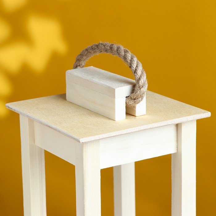 Кашпо для цветов «Фонарик», 30×12×12 см, деревянное