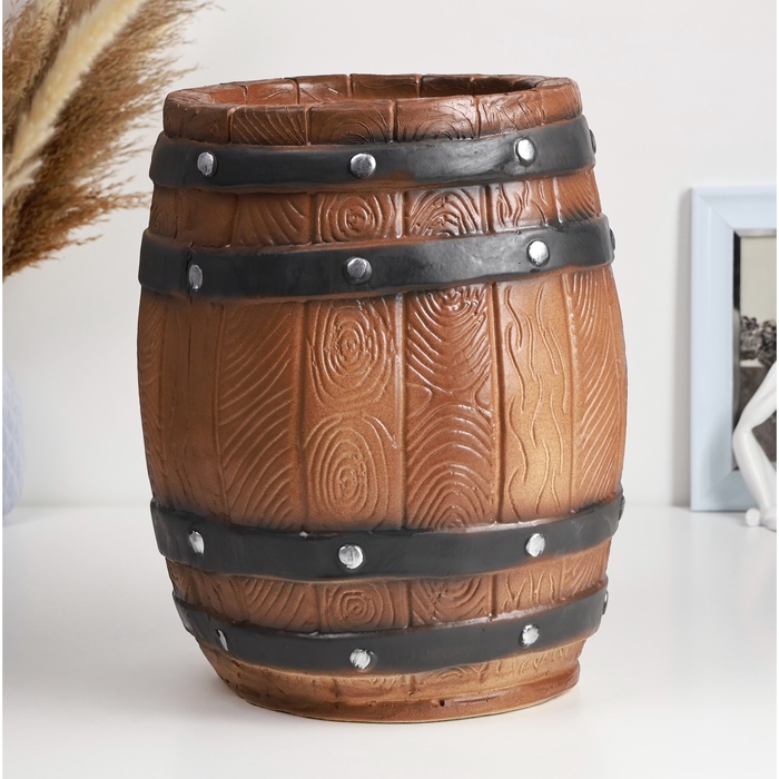 Копилка для денег «Бочка», 21×21×30 см