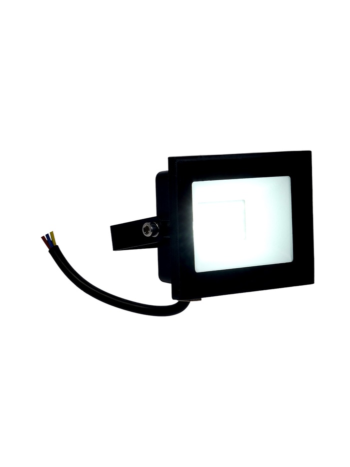 Прожектор светодиодный VKL Electric, 30 Вт, 3600 лм, 6500К, IP65, 220 В чёрный, свечение холодное белое